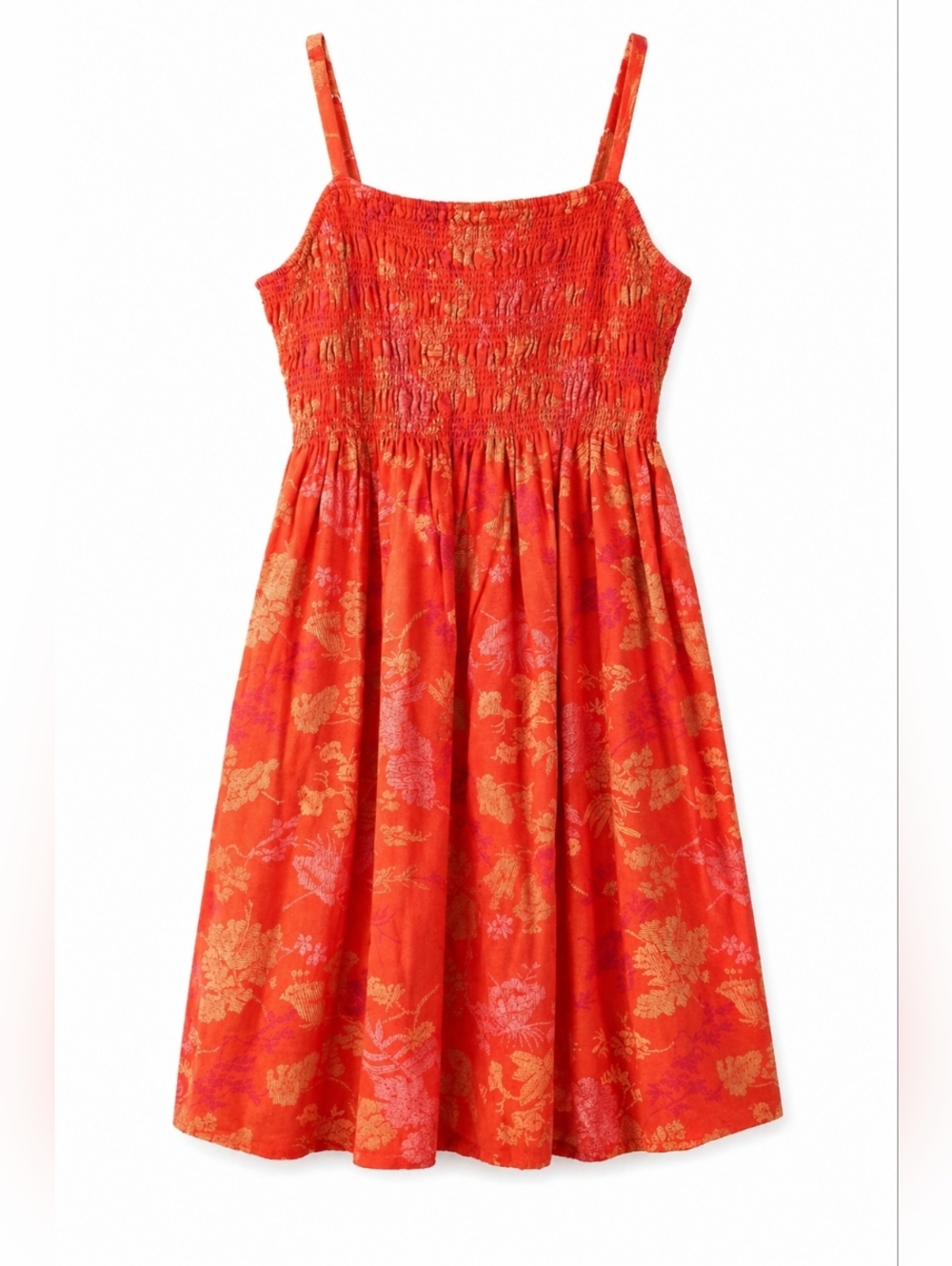Universal Thread Red Smocked Floral Sundress Size M Summer Dress